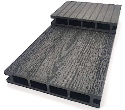 Террасная доска ДПК «Эко Классик» Антрацит от производителя NanoWood по цене 330 р Террасная доска ДПК «Эко Классик» Антрацит от производителя NanoWood по цене 330 р