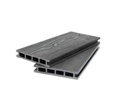 Террасная доска ДПК 3D+вельвет пустотелая двухсторонняя Черный от производителя  Polivan Group по цене 730 р