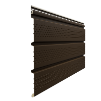 Софит Элит со сплошной перфорацией коричневый (темный дуб)